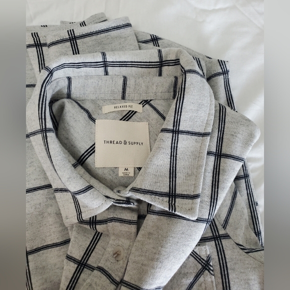 Gray Plaid Button-Up Shirt - Picture 7 of 7